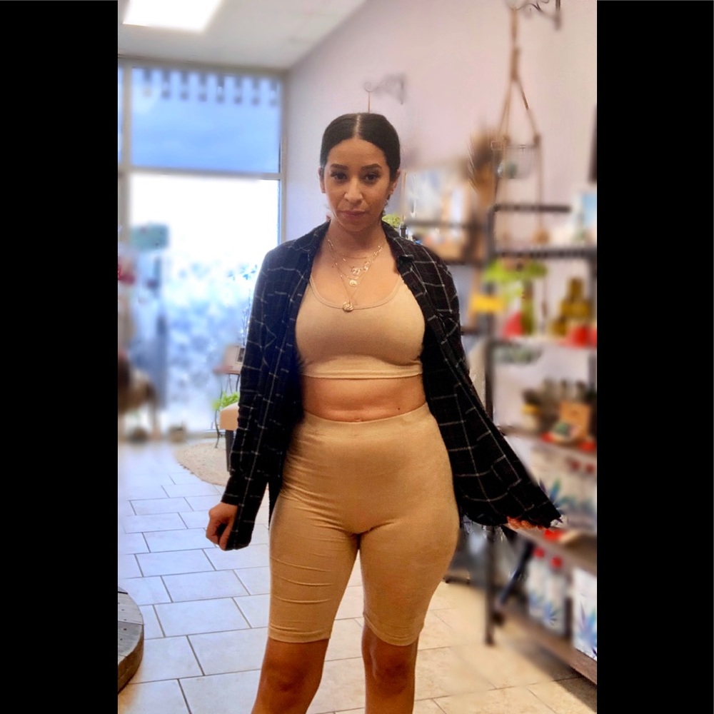 2 piece beige set